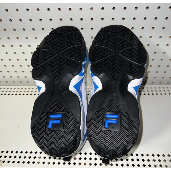 FILA MB Mens Basketball Shoes Size 9.5 White Blue Neon Green Jamal Mashburn - Picture 7 of 9